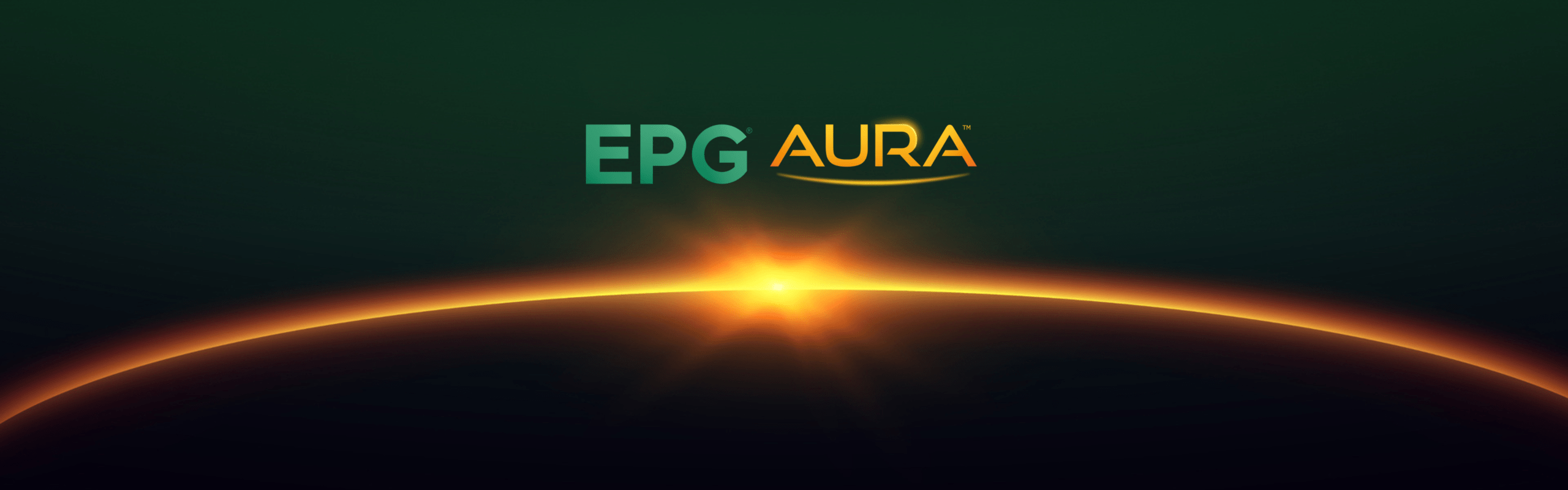 EPG Aura logo with glowing horizon
