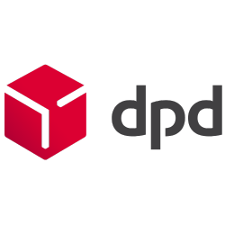 DPD logo with red cube design