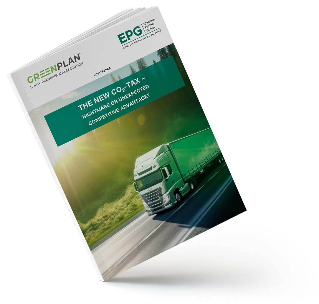 CO2 tax impact on logistics whitepaper cover.