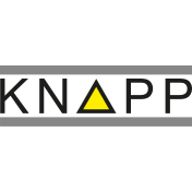 KNAPP logo with yellow triangle design