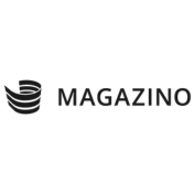 Magazino company logo, stylized text with icon.