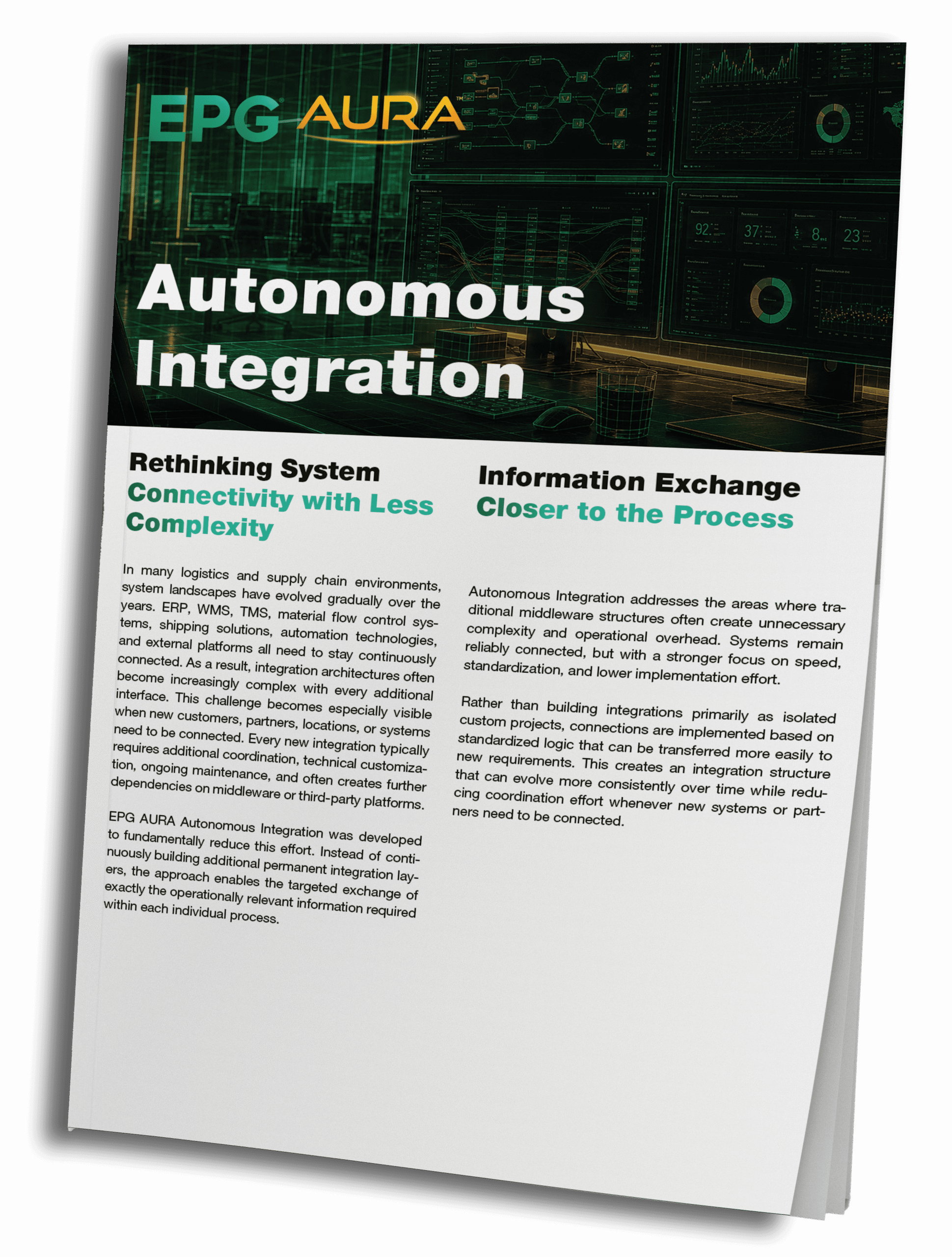 EPG Aura brochure on autonomous integration solutions.