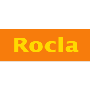 Rocla logo on orange background