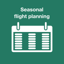 Calendar icon for seasonal flight planning