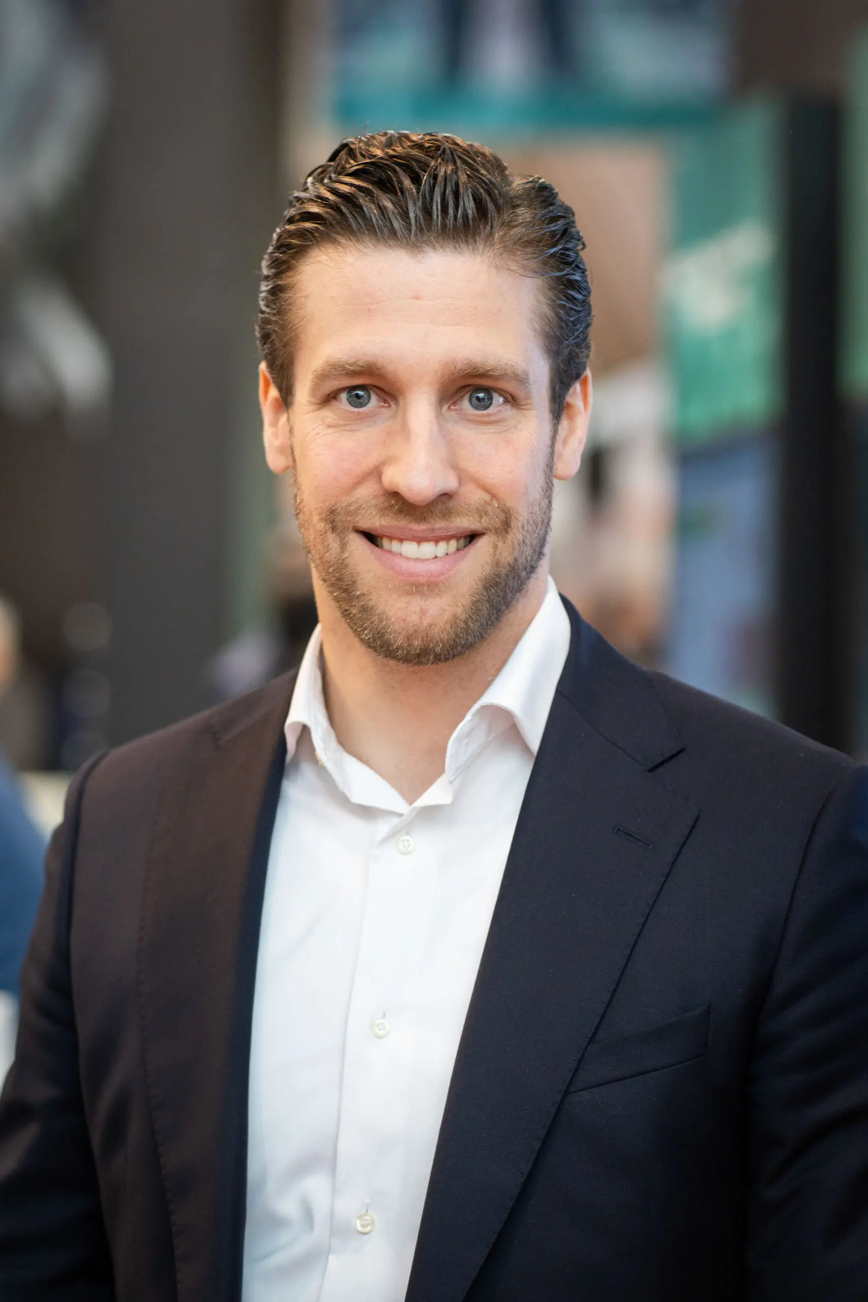 Smiling man in business suit