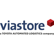 Viastore logo with red cube icon.