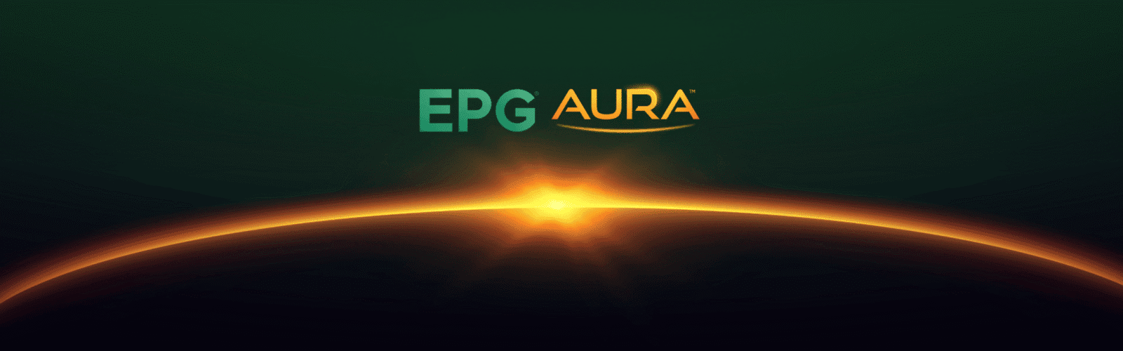 EPG Aura logo with glowing horizon