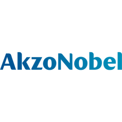 AkzoNobel company logo in blue gradient letters.