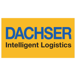 Dachser logo, Intelligent Logistics text below