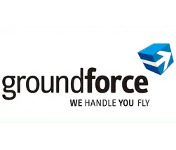 Groundforce logo with arrow graphic.