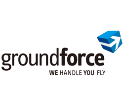 Groundforce logo with arrow graphic.