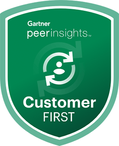Customer First badge from Gartner Peer Insights