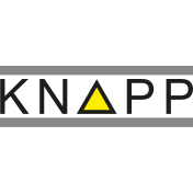 KNAPP logo with yellow triangle design