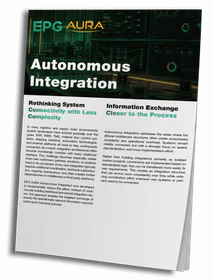 EPG Aura brochure on autonomous integration solutions.