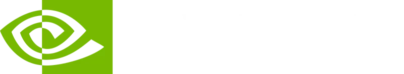 NVIDIA logo with green and white design.