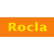 Rocla logo on orange background