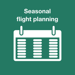 Calendar icon for seasonal flight planning