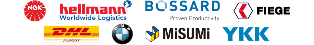 Logos of various global companies and brands.