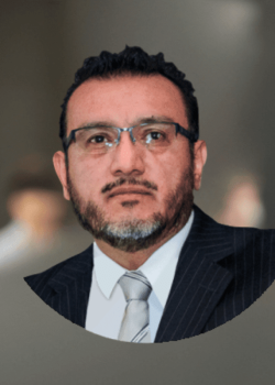 Man in suit and glasses, professional setting