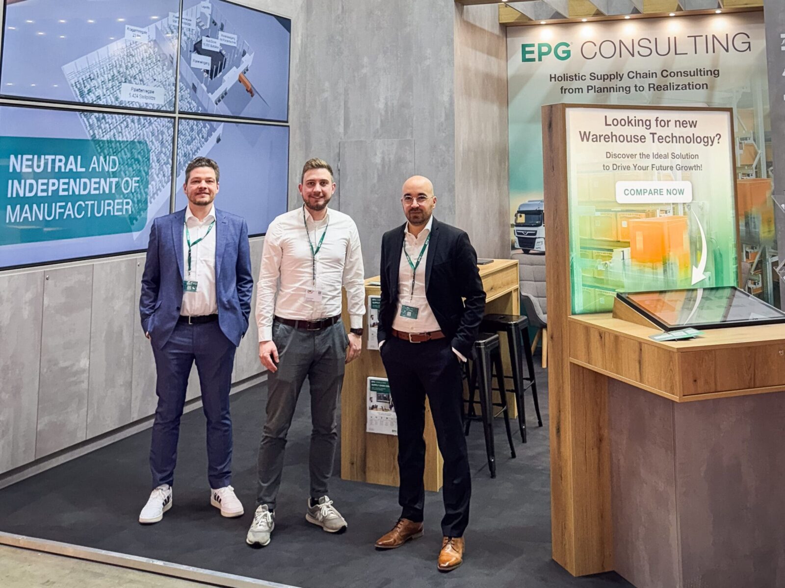 EPG Consulting team at warehouse technology event