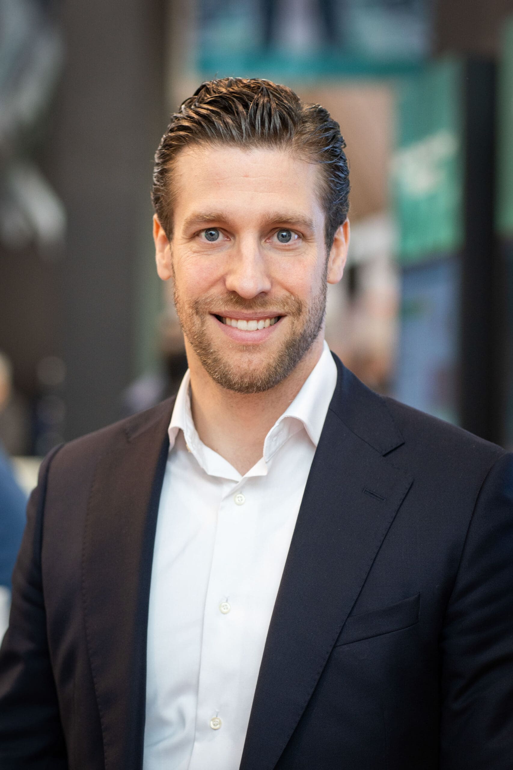 Smiling man in business suit