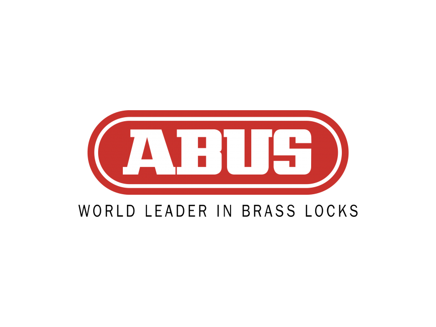 ABUS logo in red and white colors