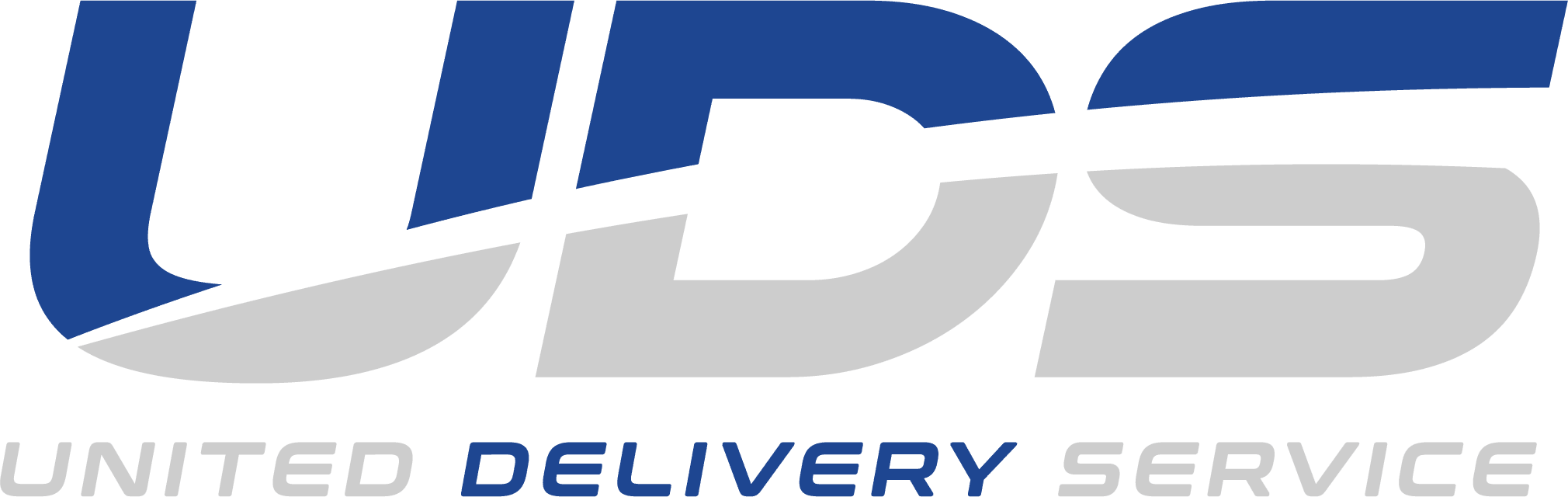 United Delivery Service logo, blue and gray colors.