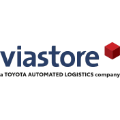 Viastore logo with red cube icon.